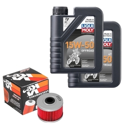 Wartungsset Ölwechsel, LIQUI MOLY Motorbike Öl 4Takt teilsytnth.