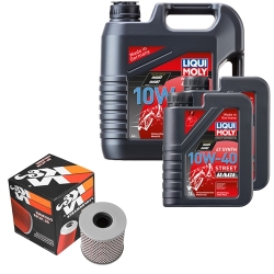 Wartungsset Ölwechsel, LIQUI MOLY Motorbike Öl 4Takt vollsytnth.