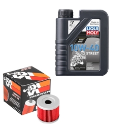 Wartungsset Ölwechsel, LIQUI MOLY Motorbike Öl 4Takt teilsytnth.