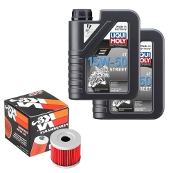 Wartungsset Ölwechsel, LIQUI MOLY Motorbike Öl 4Takt teilsytnth.