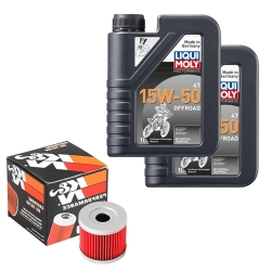 Wartungsset Ölwechsel, LIQUI MOLY Motorbike Öl 4Takt teilsytnth.