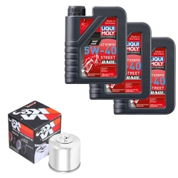 Wartungsset Ölwechsel, LIQUI MOLY Motorbike Öl 4Takt vollsytnth.