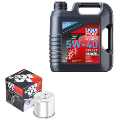 Wartungsset Ölwechsel, LIQUI MOLY Motorbike Öl 4Takt vollsytnth.