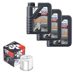 Wartungsset Ölwechsel, LIQUI MOLY Motorbike Öl 4Takt teilsytnth.