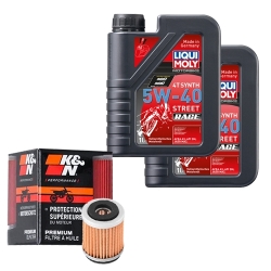 Wartungsset Ölwechsel, LIQUI MOLY Motorbike Öl 4Takt vollsytnth.