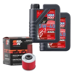 Wartungsset Ölwechsel, LIQUI MOLY Motorbike Öl 4Takt vollsytnth.