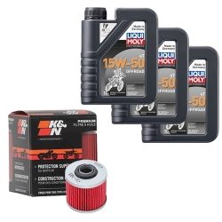 Wartungsset Ölwechsel, LIQUI MOLY Motorbike Öl 4Takt teilsytnth.