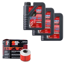 Wartungsset Ölwechsel, LIQUI MOLY Motorbike Öl 4Takt vollsytnth.