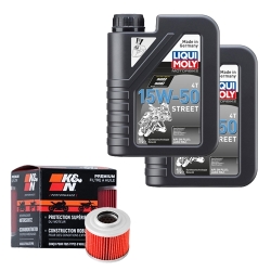 Wartungsset Ölwechsel, LIQUI MOLY Motorbike Öl 4Takt teilsytnth.