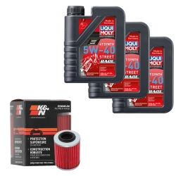 Wartungsset Ölwechsel, LIQUI MOLY Motorbike Öl 4Takt vollsytnth.