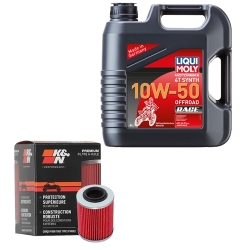 Wartungsset Ölwechsel, LIQUI MOLY Motorbike Öl 4Takt vollsytnth.