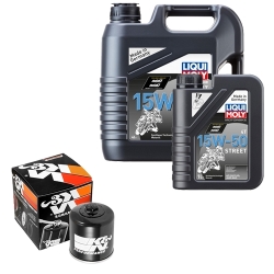 Wartungsset Ölwechsel, LIQUI MOLY Motorbike Öl 4Takt teilsytnth.