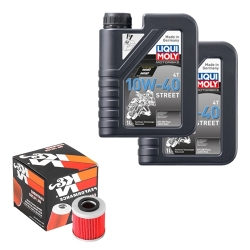 Wartungsset Ölwechsel, LIQUI MOLY Motorbike Öl 4Takt teilsytnth.