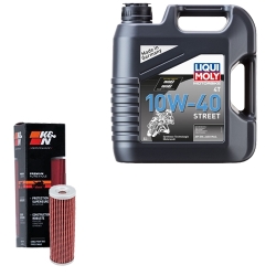 Wartungsset Ölwechsel, LIQUI MOLY Motorbike Öl 4Takt teilsytnth.
