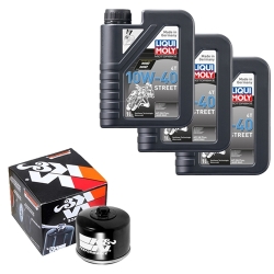 Wartungsset Ölwechsel, LIQUI MOLY Motorbike Öl 4Takt teilsytnth.