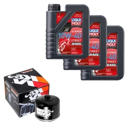 Wartungsset Ölwechsel, LIQUI MOLY Motorbike Öl 4Takt vollsytnth.