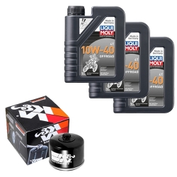 Wartungsset Ölwechsel, LIQUI MOLY Motorbike Öl 4Takt teilsytnth.