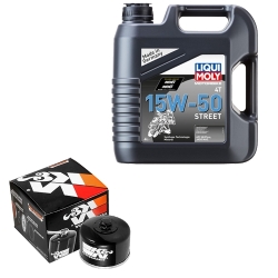 Wartungsset Ölwechsel, LIQUI MOLY Motorbike Öl 4Takt teilsytnth.