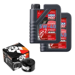 Wartungsset Ölwechsel, LIQUI MOLY Motorbike Öl 4Takt vollsytnth.