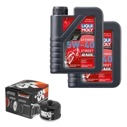 Wartungsset Ölwechsel, LIQUI MOLY Motorbike Öl 4Takt vollsytnth.