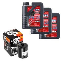 Wartungsset Ölwechsel, LIQUI MOLY Motorbike Öl 4Takt vollsytnth.