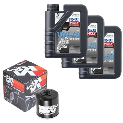 Wartungsset Ölwechsel, LIQUI MOLY Motorbike Öl 4Takt teilsytnth.