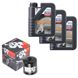 Wartungsset Ölwechsel, LIQUI MOLY Motorbike Öl 4Takt teilsytnth.