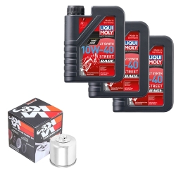 Wartungsset Ölwechsel, LIQUI MOLY Motorbike Öl 4Takt vollsytnth.