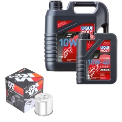 Wartungsset Ölwechsel, LIQUI MOLY Motorbike Öl 4Takt vollsytnth.
