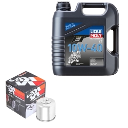 Wartungsset Ölwechsel, LIQUI MOLY Motorbike Öl 4Takt mineralisch