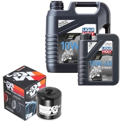 Wartungsset Ölwechsel, LIQUI MOLY Motorbike Öl 4Takt teilsytnth.