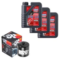 Wartungsset Ölwechsel, LIQUI MOLY Motorbike Öl 4Takt vollsytnth.