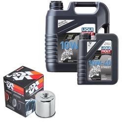 Wartungsset Ölwechsel, LIQUI MOLY Motorbike Öl 4Takt teilsytnth.