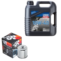 Wartungsset Ölwechsel, LIQUI MOLY Motorbike Öl 4Takt mineralisch