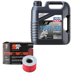 Wartungsset Ölwechsel, LIQUI MOLY Motorbike Öl 4Takt teilsytnth.