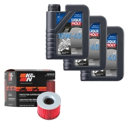 Wartungsset Ölwechsel, LIQUI MOLY Motorbike Öl 4Takt mineralisch