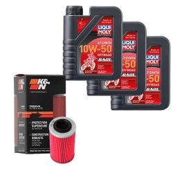Wartungsset Ölwechsel, LIQUI MOLY Motorbike Öl 4Takt vollsytnth.