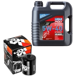 Wartungsset Ölwechsel, LIQUI MOLY Motorbike Öl 4Takt vollsytnth.