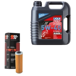 Wartungsset Ölwechsel, LIQUI MOLY Motorbike Öl 4Takt vollsytnth.