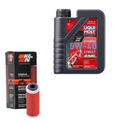 Wartungsset Ölwechsel, LIQUI MOLY Motorbike Öl 4Takt vollsytnth.