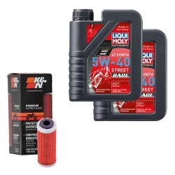 Wartungsset Ölwechsel, LIQUI MOLY Motorbike Öl 4Takt vollsytnth.