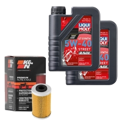 Wartungsset Ölwechsel, LIQUI MOLY Motorbike Öl 4Takt vollsytnth.
