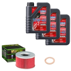Wartungsset Ölwechsel, LIQUI MOLY Motorbike Öl 4Takt vollsytnth.