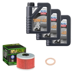 Wartungsset Ölwechsel, LIQUI MOLY Motorbike Öl 4Takt teilsytnth.