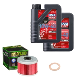 Wartungsset Ölwechsel, LIQUI MOLY Motorbike Öl 4Takt vollsytnth.