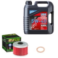 Wartungsset Ölwechsel, LIQUI MOLY Motorbike Öl 4Takt vollsytnth.