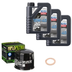 Wartungsset Ölwechsel, LIQUI MOLY Motorbike Öl 4Takt teilsytnth.