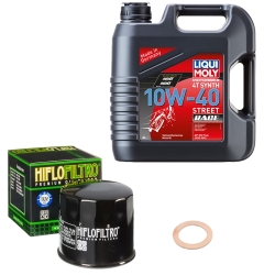Wartungsset Ölwechsel, LIQUI MOLY Motorbike Öl 4Takt vollsytnth.