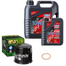 Wartungsset Ölwechsel, LIQUI MOLY Motorbike Öl 4Takt vollsytnth.