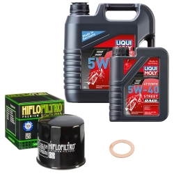 Wartungsset Ölwechsel, LIQUI MOLY Motorbike Öl 4Takt vollsytnth.